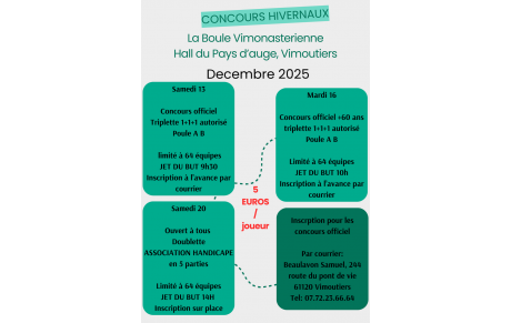 Concours Hivers Vimoutiers Décembre 25